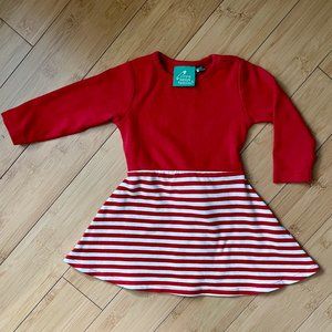 Little Green Radicals Red + White Dress - 9-12m